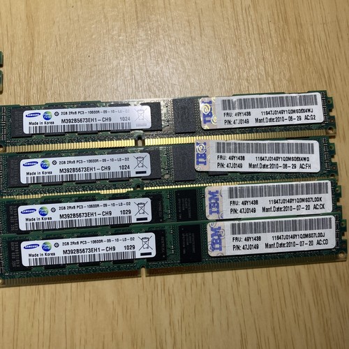 Lot 9x Samsung IBM M392B5673EH1-CH9 2GB PC3-10600 DDR3-1333 Server ONLY ECC RAM - Picture 3 of 4