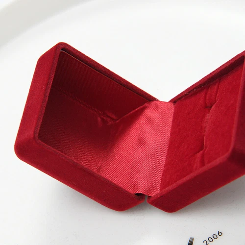 3pc Red Wedding Engagement Luxury Wedding Ring Box Storage Ring Box Jewelry Case - Picture 3 of 10