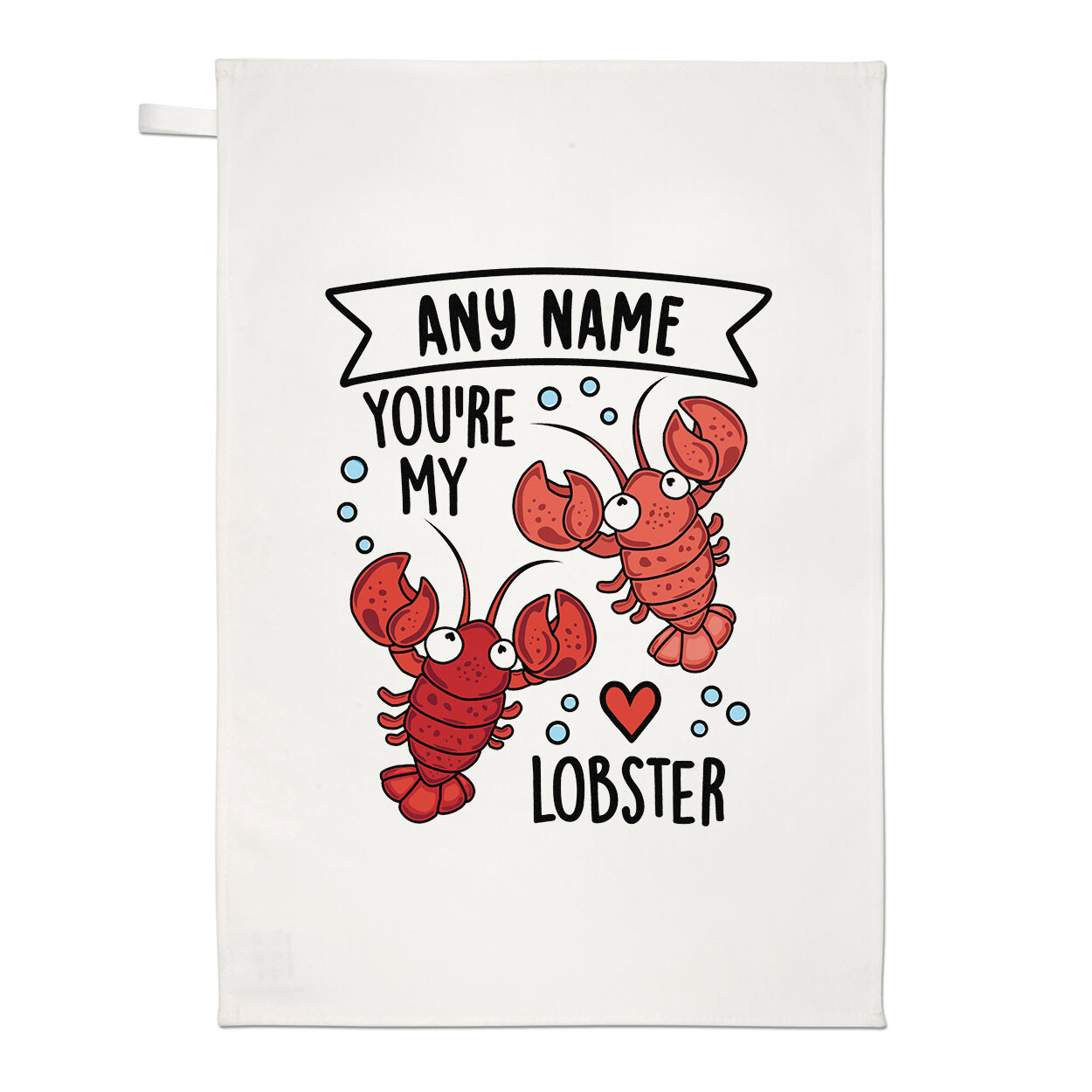Personalised You're My Lobster Tea Towel Love Valentines Day Girlfriend Wife