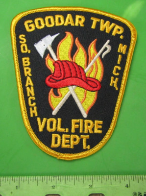 SOUTH BRANCH GOODAR TWP. Michigan Volunteer FIRE DEPARTMENT Patch NOS 4'' x 5''