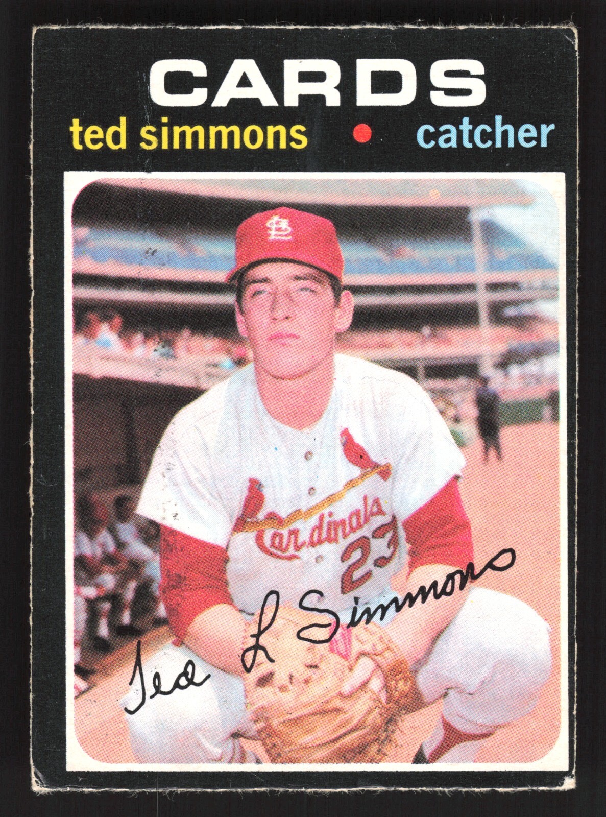 1971 O-Pee-Chee Ted Simmons Rookie #117 - St. Louis Cardinals - HOF RC VG