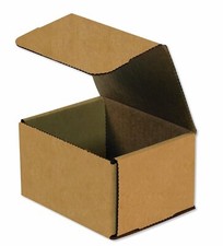 50 5" x 4" x 3" Kraft Corrugated Mailers Die Cut Tuck Flap Boxes