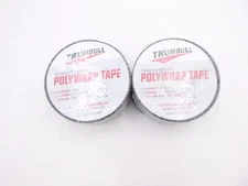 2 Pk Trumbull 364-9975 PVC Multipurpose Polywrap Tape 2" x 100' x 10 mil Black