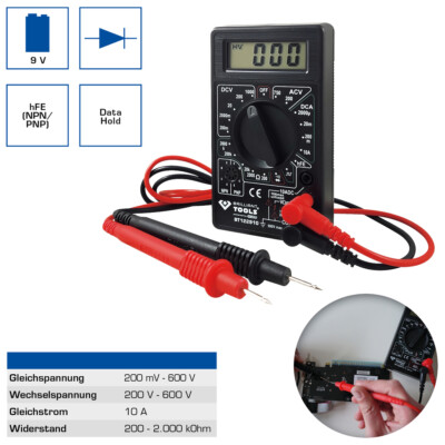 Brilliant Tools Digital-Multimeter mit gut ablesbarem LCD-Display