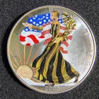 2000 American Silver Eagle One Dollar $1 - 1 Troy oz. .999 Silver - BU Colorized