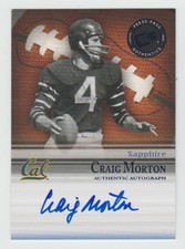 Craig Morton 2008 Press Pass Legends Autograph SAPPHIRE SP ON CARD AUTO /144