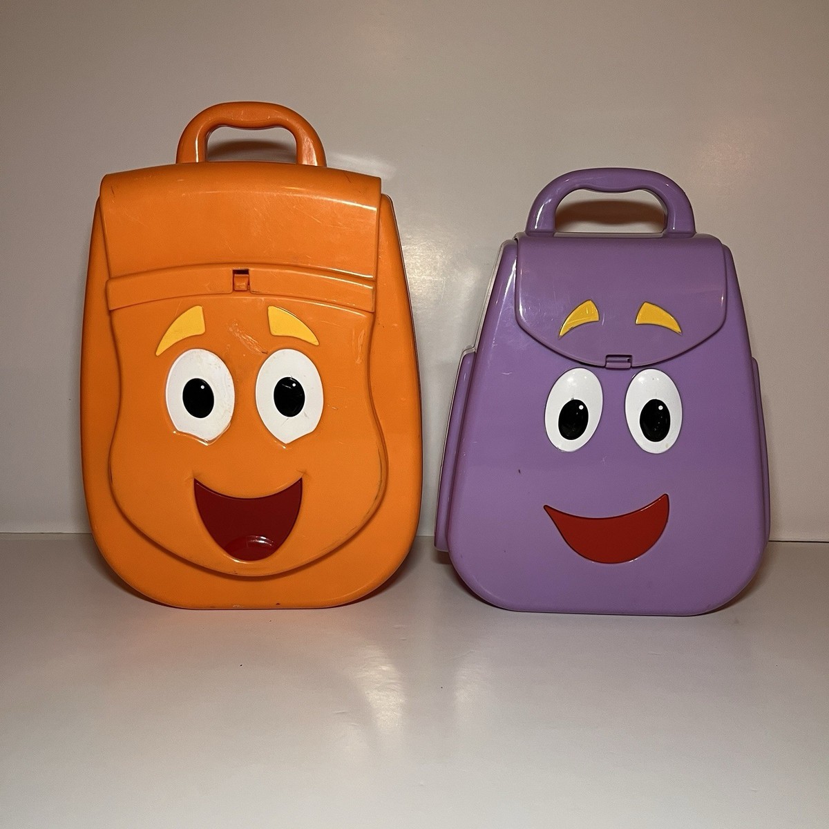 2002 Lot Dora The Explorer My Talking Backpack Fisher Price Orange