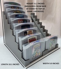 18 Cartridge Display Stand for N64 Sleeved Games / Nintendo 64 Games