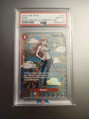 One Piece OP01-016 Nami OP05 Special SP Alternate Alt Art ENG PSA 10