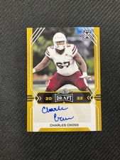 2022 Leaf Draft #BA-CC1 Charles Cross Mississippi State Bulldogs Gold RC AUTO