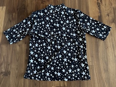 Americana Women 1/2 Sleeve Black and White Star Soft Shirt Top