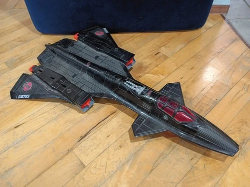 1986 GI Joe ARAH Cobra Night Raven Black jet Plane Vintage For Parts or Rebuild