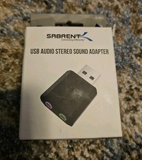 Sabrent AU-MMSA USB External Stereo 3D Sound Adapter - Black