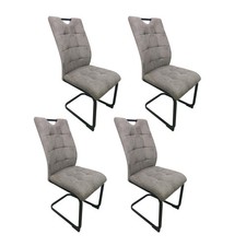 Schwingstuhl Mateo Beige 4er-Set Esszimmerstuhl Freischwinger HTI-Living