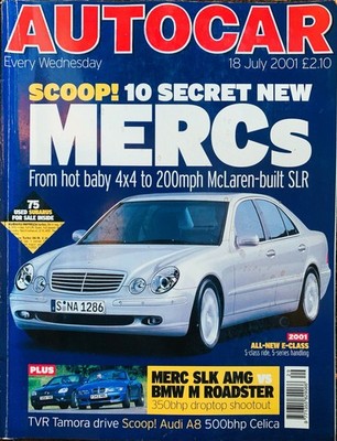 AUTOCAR MAGAZINE 18-JUL-01 - TVR Tamora, Renault Clio V6, BMW Z3M Roadster E36/7