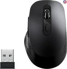 Wireless Mouse,2.4G USB Computer Mouse with 3-Level, Silent Quiet Click,