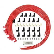 Universal Spark Plug Wire Set 8.5mm With Red Silicone Jacket And 90 Degree Boots