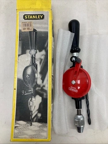 Vintage Stanley 03-103 Metal  Woodworking Hand Drill - Boxed Unused