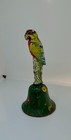 HUBLEY Parrot Macaw Bird Brass Bell 5 inch Cast Iron Flower Bell — photo 6