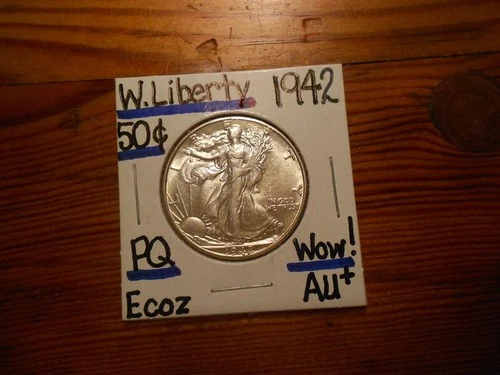 1942 Walking Liberty Silver Half Dollar AU+ BEAUTY!!! PQ!!! WOW!!! #1