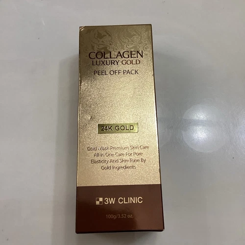 3W CLINIC Collagen Gold Peel Off Pack 24K Gold - remove blackheads -USA Seller