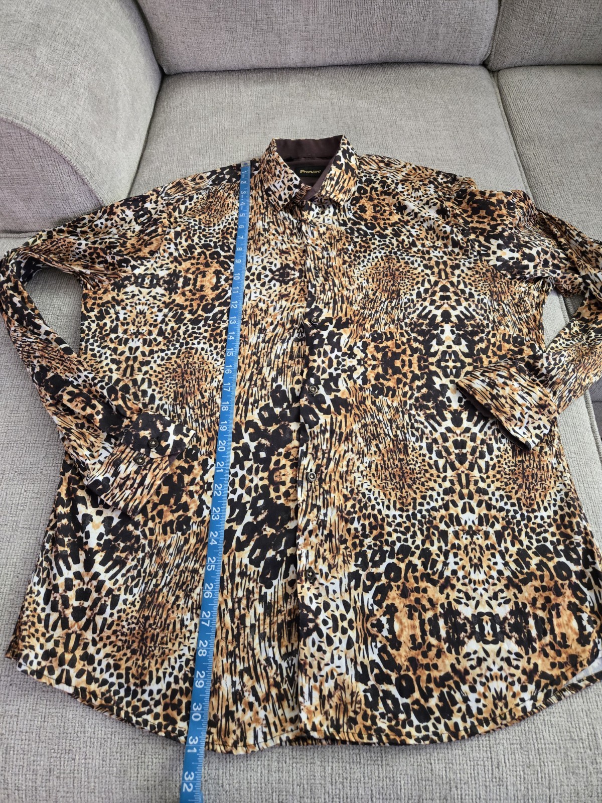 Button Down Leppard Print Shirt - image 4