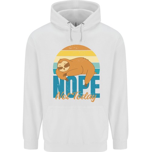 Sloth Nope Not Today Funny Lazy Childrens Kids Hoodie - Picture 3 of 39