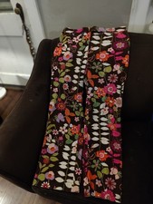 Vintage Size Large Marked As 10 Corduroy Wide Leg Flower Pants