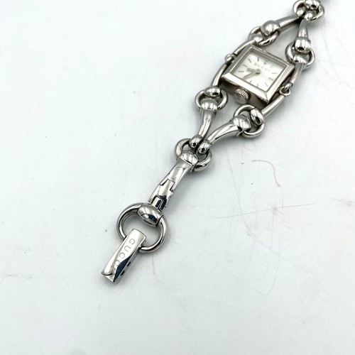 Gucci Signoria 116.5 Shell Dial Quartz Square Silver Bracelet Watch Near Mint - Picture 10 of 18