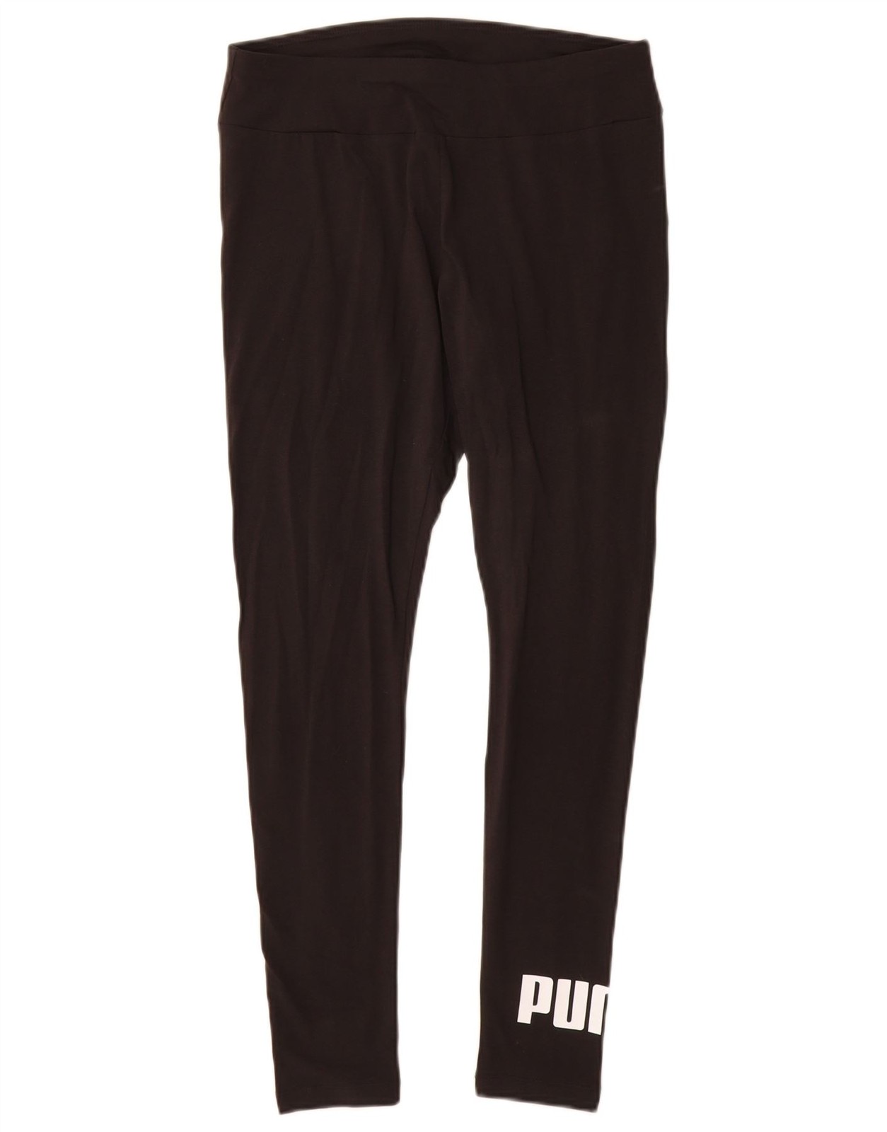 PUMA Womens Graphic Leggings UK 12 Medium  Black Cotton BD29