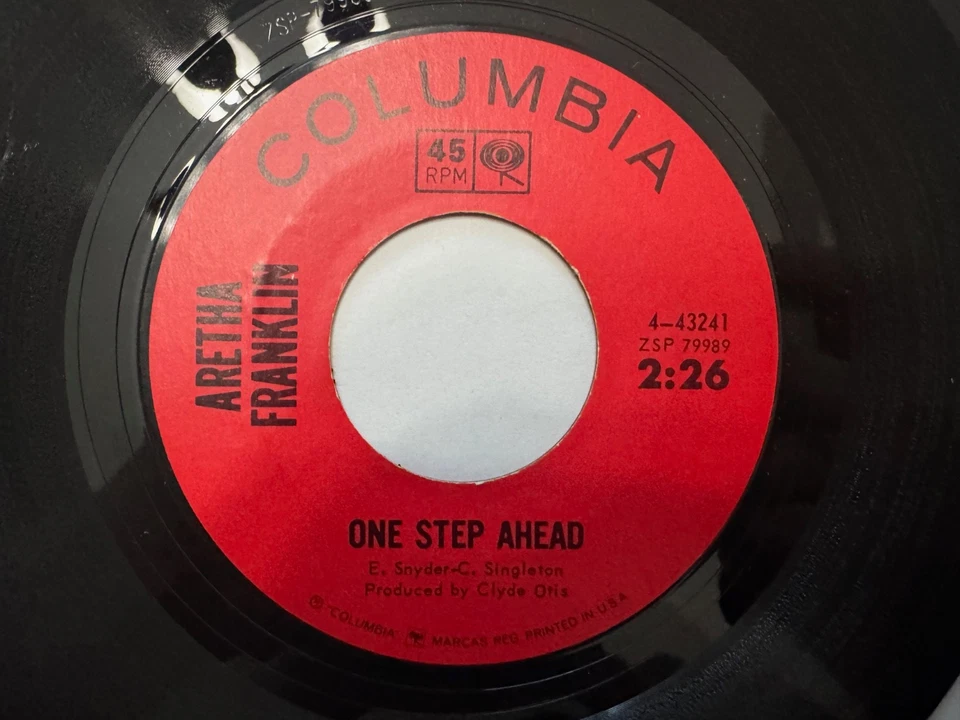 Northern Soul 45 Aretha Franklin "I Can't Wait.."/"One Step.." Columbia NM HEAR - Image 2 of 2