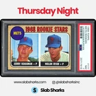 1968 TOPPS #177 METS ROOKIE STARS JERRY KOOSMAN NOLAN RYAN RC PSA 7