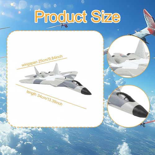 RC Airplane Birthday Gift Electric Fighter Model for Kids Beginner Children - Picture 5 of 7