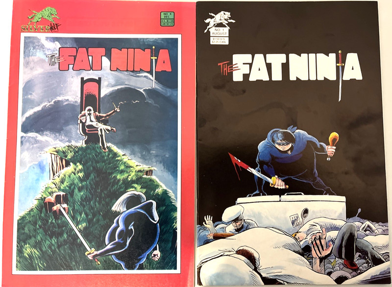 THE FAT NINJA. NUMBER'S 1 & 4.  (2 ISSUE 1986 LOT). SILVERWOLF COMICS.