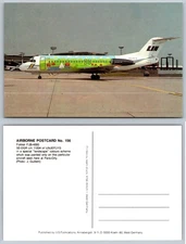 Fokker F28 4000 Airliner Runway Artwork Postcard