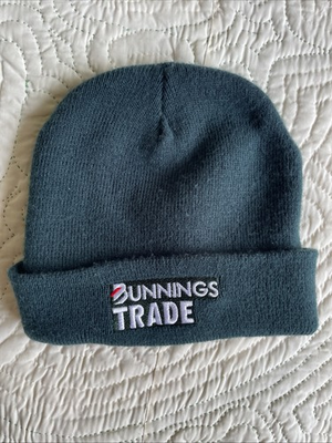 #ad Bunnings Trade New Green Knit Beanie One size stretchy and warm AU $15.00