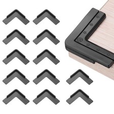 12Pcs Corner Protectors Table Corner Protectors Star-shaped Black