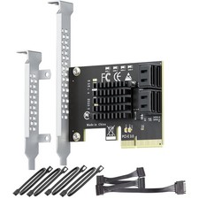 4Port SATA Expansion Card PCIe 3.0 x4 to 6Gbps SATA Supports OS Boot NAS OS