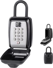 Key Lock Box, Large Capacity Key Storage Box with Hanging Ring,12-Digit Keyboard