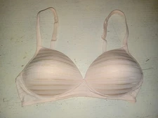 Warner's Light Pink Striped Women's Bra Sz 38C
