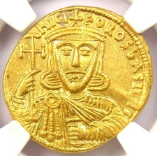 Nicephorus I AV Solidus Gold Coin 802-811 AD - Certified NGC Choice AU - Rare!