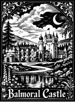 🌙 Balmoral Castle Art Print - 24x36” by Walter Crane 200gsm Paper🗞️ Hi-Res💎