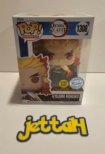 Funko Pop! Kyojuro Rengoku #1308 GITD Demon Slayer Special Edition Sticker!