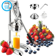 Hand Press Juicer Machine, Stainless Steel Orange Juice Squeezer, Commercial Man