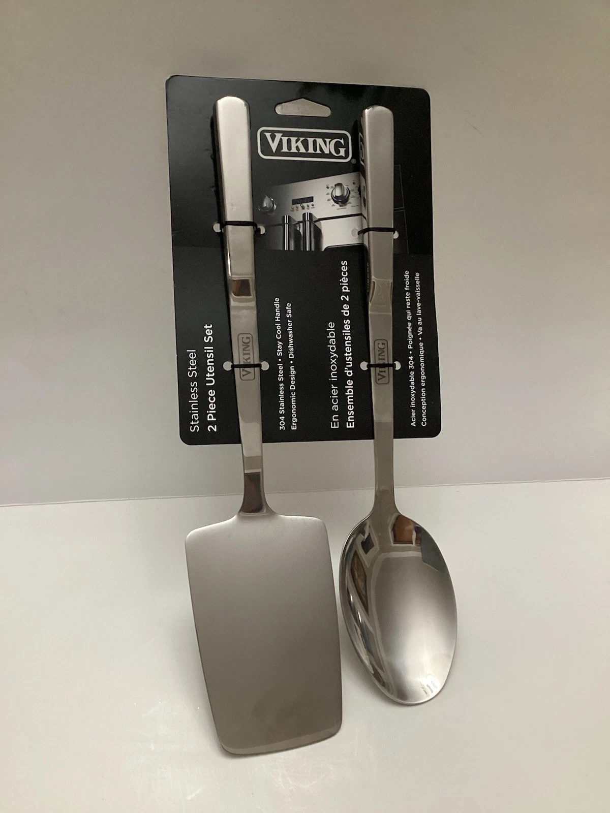 VIKING Stainless Steel 2 Piece Utensil Set Scissors Dishwasher Safe
