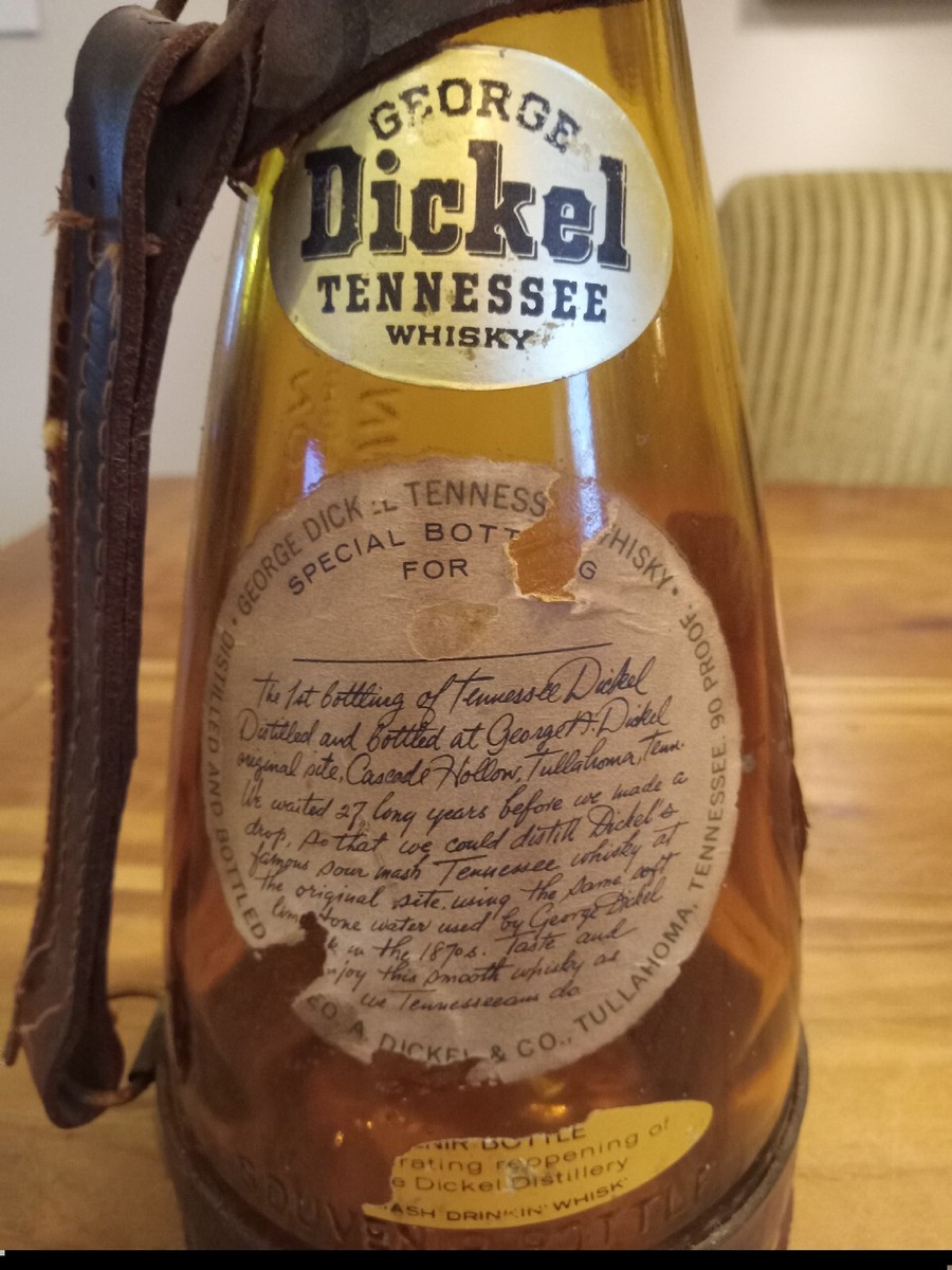 RARE VINTAGE GEORGE DICKEL TENNESSEE SOUVENIR WHISKEY BOTTLE