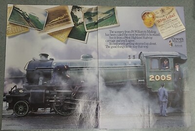 Dewar's White Label Whisky Train 1989 Print Ad 16x11