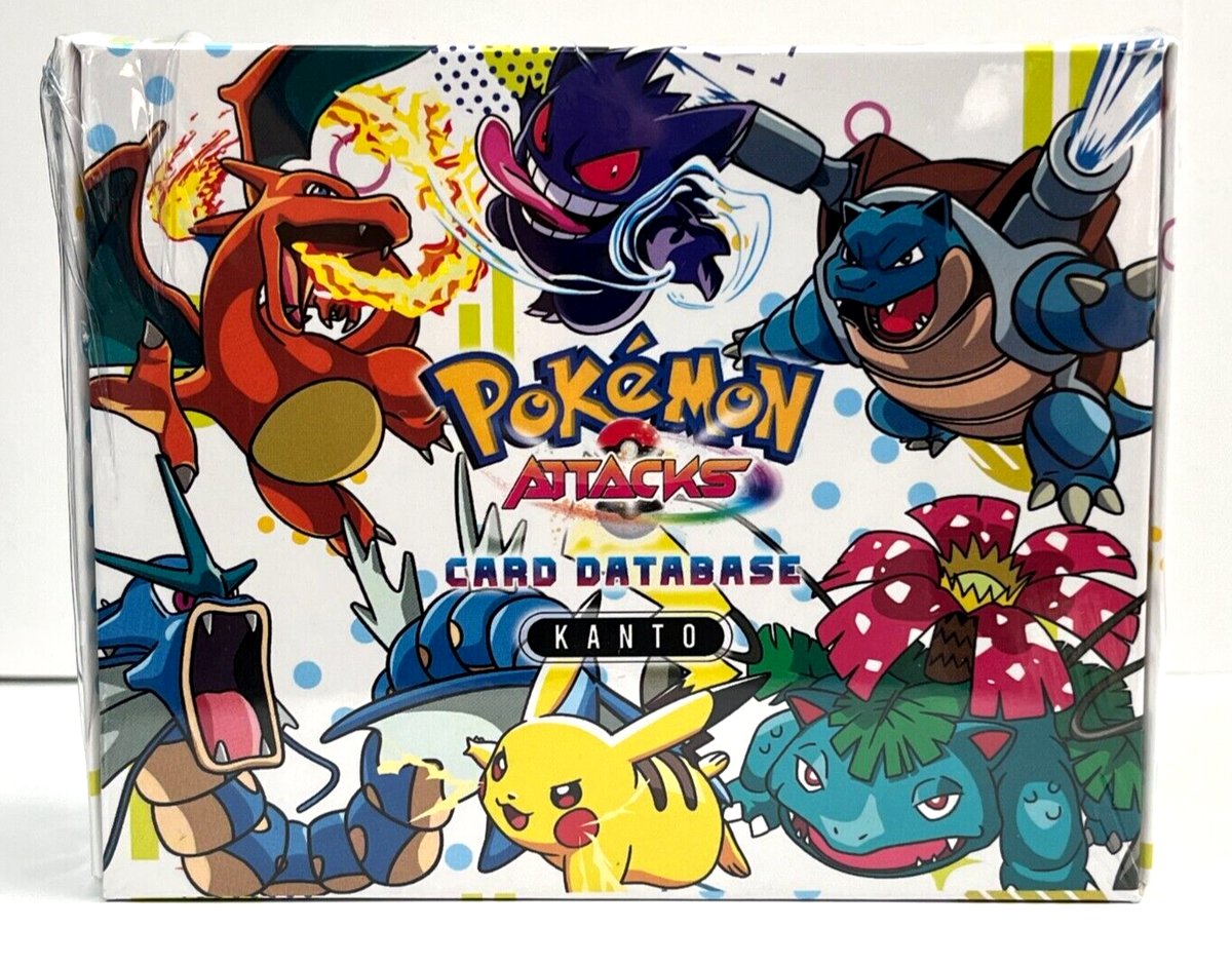 pokemon attacks card database BOX POKEMON ATTACKS DATABASE Full Set Cards TCG PERU Edition 2024 CHARIZARD  MEW
