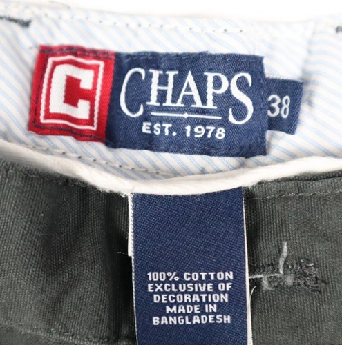 Pantalones Cortos Carga Para Hombre CHAPS Frente Plano Gris Carbón Talla 38 X 10 Entrepierna 21102RH.    - Imagen 2 de 5