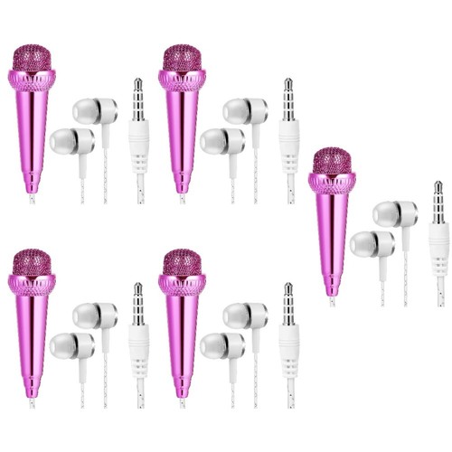 Set of 5 Kleines Mikrofon Baby Aufnahmemikrofon Zum Singen Für Handy - Afbeelding 7 van 12
